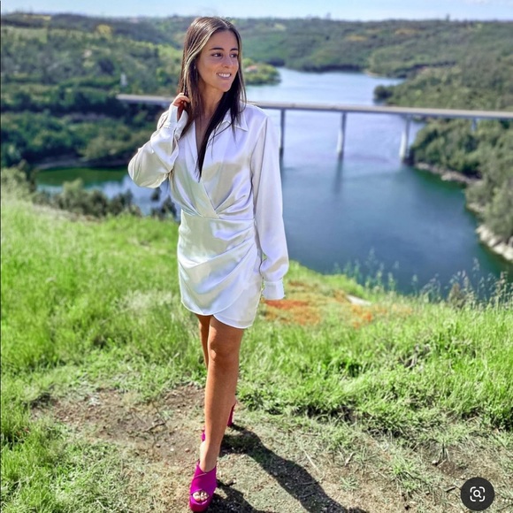 ZARA SHORT SATIN EFFECT DRESS - Picture 16 of 16